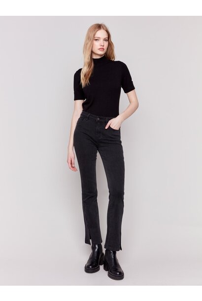 Bootcut Jeans with Front Slits