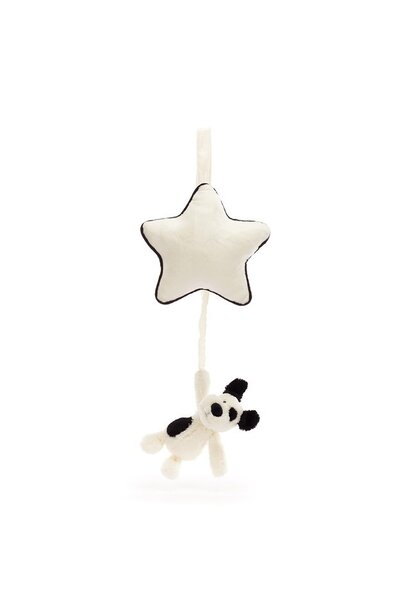 Bashful Black & Cream Puppy Musical Pull