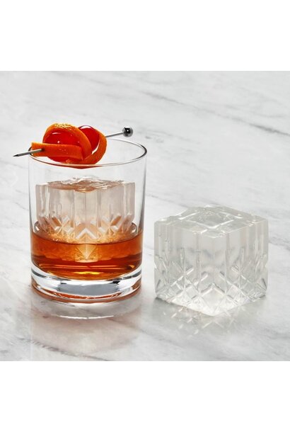 Peak Etched Crystal Cocktail Ice Tray