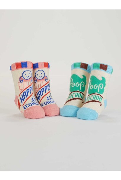 Napping? In This Economy?/Poop Machine Baby Socks