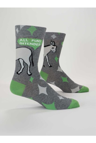 All Puns Intended Men's Crew Socks