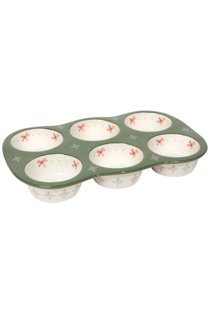 Camellia Stoneware Muffin Pan