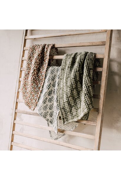 Block Print Waffle Dishtowel