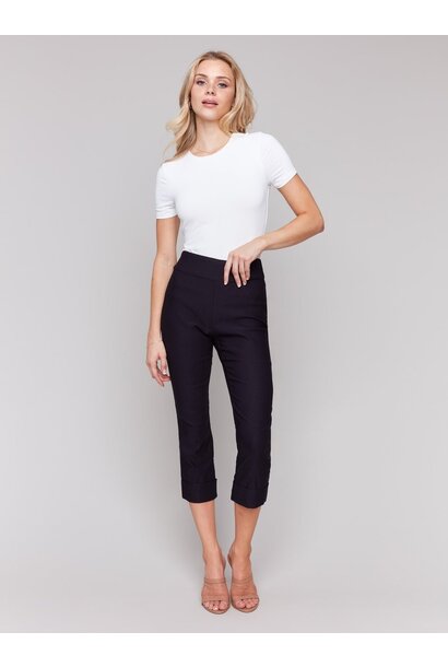 Stretch Pull-On Capri Pants