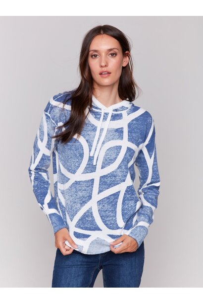 Reverse Print Hoodie Sweater