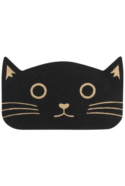 Black Cat Doormat