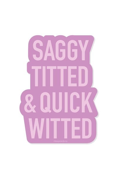 Saggy Titted Vinyl Sticker
