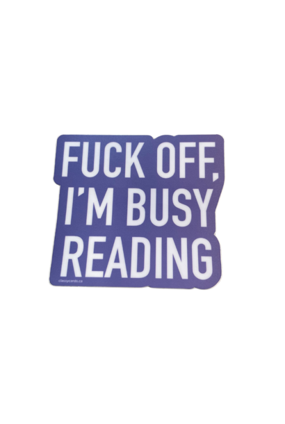 Busy Reading Vinyl Sticker