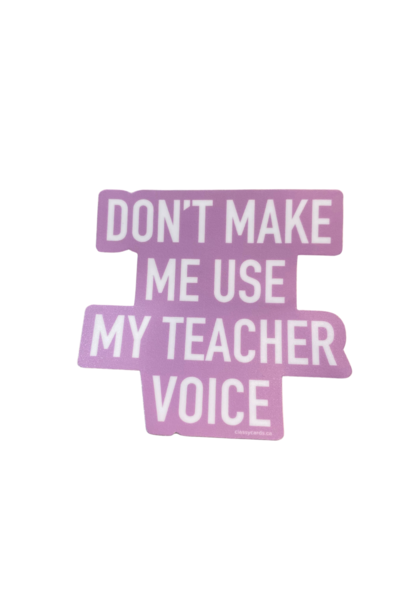 Teacher Voice Vinyl Sticker
