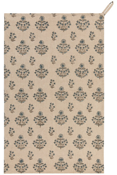 Salvia Block Print Dishtowel