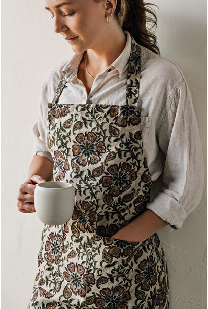 Salvia Block Print Apron