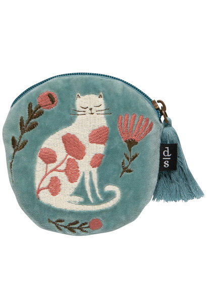 Catbloom Embroidered Coin Purse