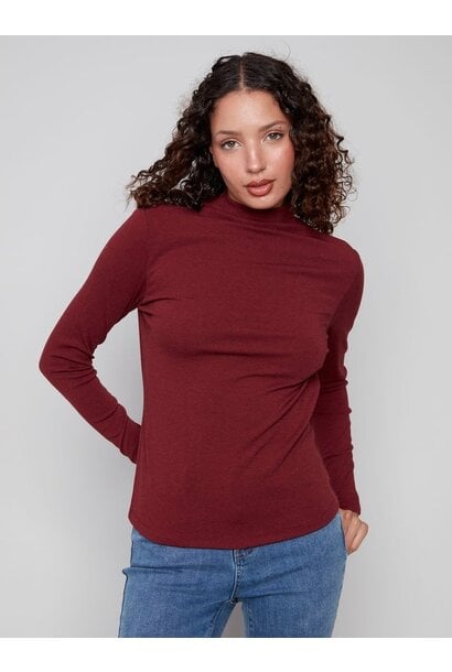 Long Sleeve Mock Neck Top
