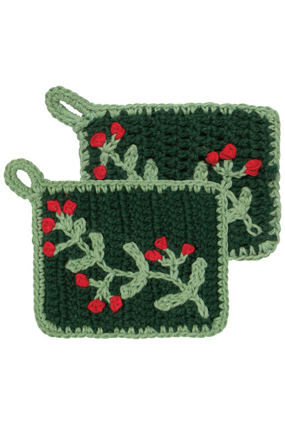 Winterberry Christmas Crochet Sponges Set