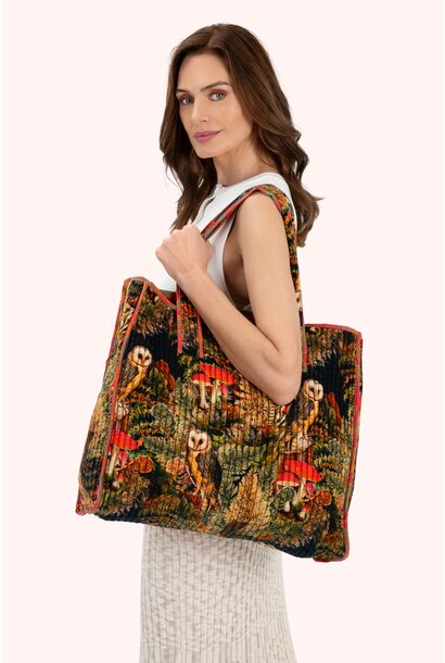 Lux Velvet Quilted Tote