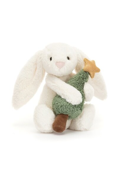 Bashful Bunny with Christmas Tree