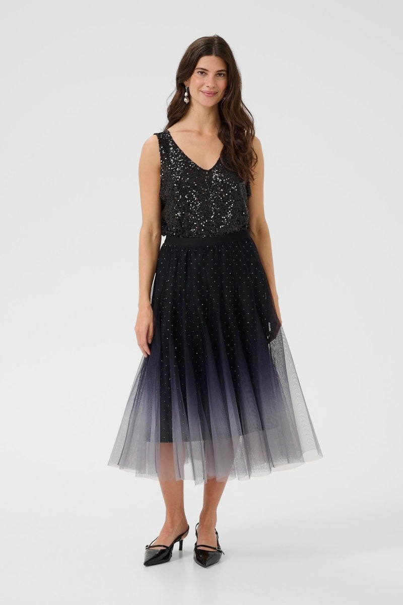 Glittery Mesh Skirt-2