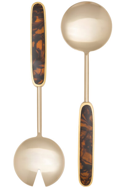 Tortoiseshell Salad Servers Set
