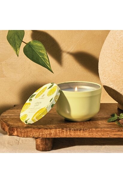 Lemon Leaf Poured Candle Tin