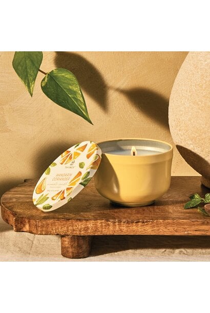 Mandarin Coriander Poured Candle Tin