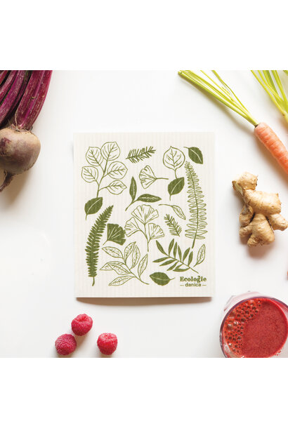 Fern & Frond Swedish Dishcloth