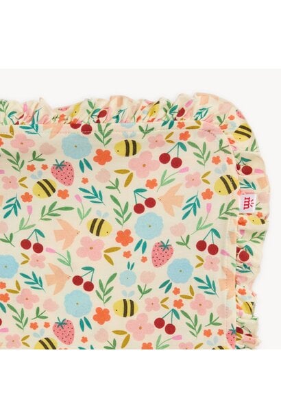 Modal Ruffle Blanket - Honey Blossom