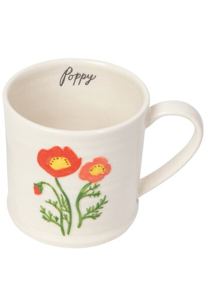 Poppy Embossed Mug