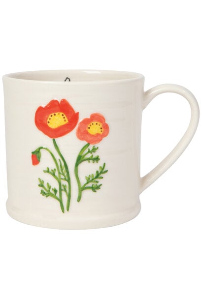 Poppy Embossed Mug