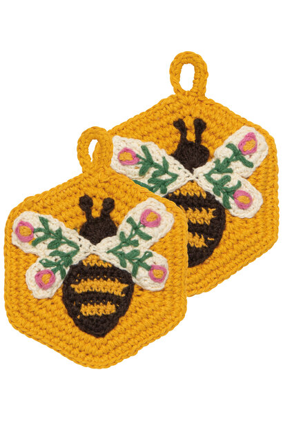 Bee Garden Crochet Sponges Set