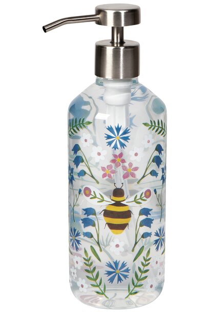 Bee Garden Glass Soap Pump