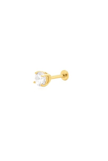 Solitaire Stud Flat Screwback Single Piercing