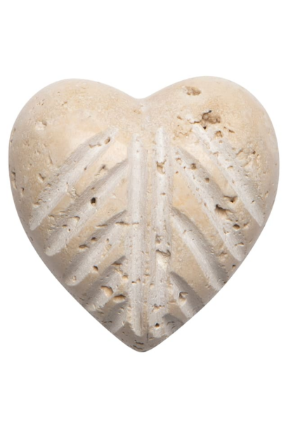 Beige Marble Heart Medium