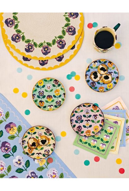 Pansy Appetizer Plates Set