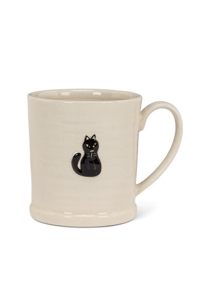 Cat on Rimmed Mug