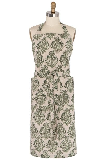 Viridian Block Print Apron