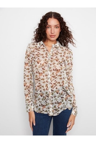 Printed Button-Up Shirt