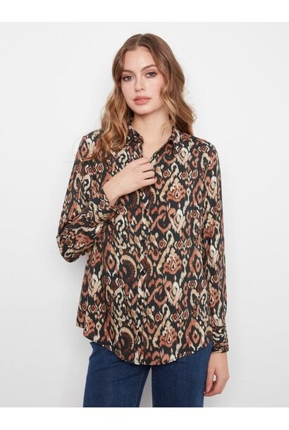 Printed Button-Up Shirt