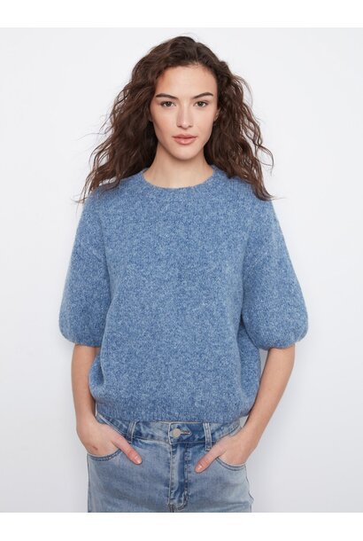 Balloon Elbow Sleeve Knit Sweater