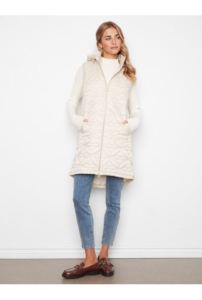 Long Hooded Puffer Vest