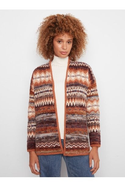 Space Dye Jacquard Cardigan