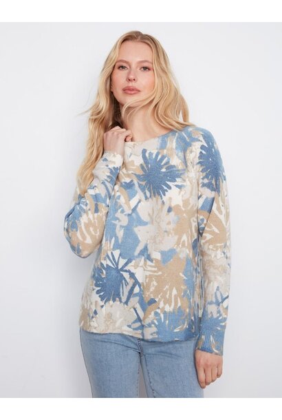 Reversible Printed Crew Neck Sweater