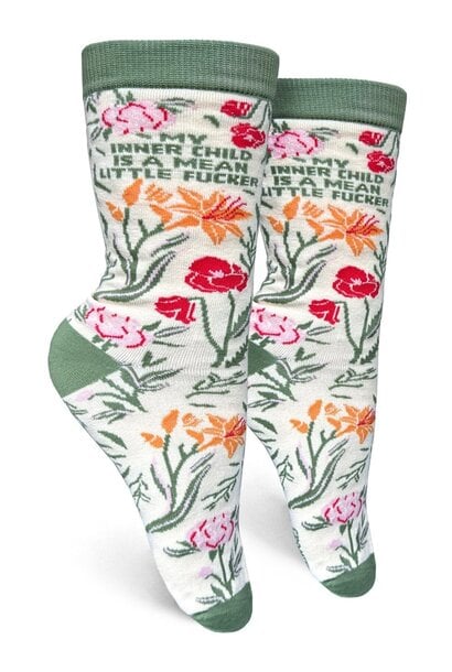 My Inner Child Is A Mean Little Fucker Women's Crew Socks