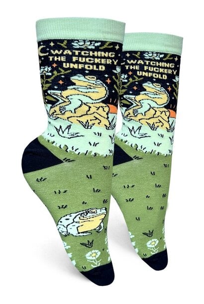 Watching The Fuckery Unfold Women's Crew Socks