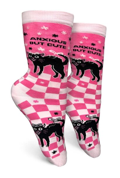 Anxious But Cute Women's Crew Socks