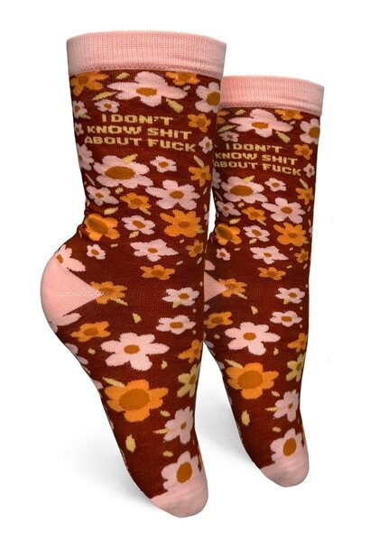I Don't Know Shit About Fuck Women's Crew Socks