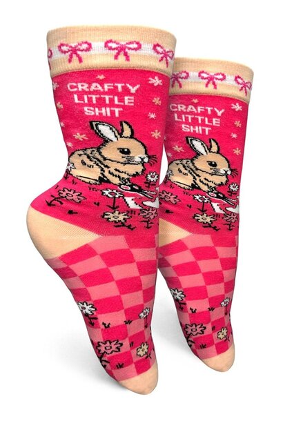 Crafty Little Shit Women's Crew Socks