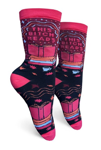 This Bitch Reads Women's Crew Socks