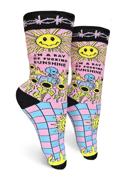 I'm A Ray Of Fucking Sunshine Women's Crew Socks