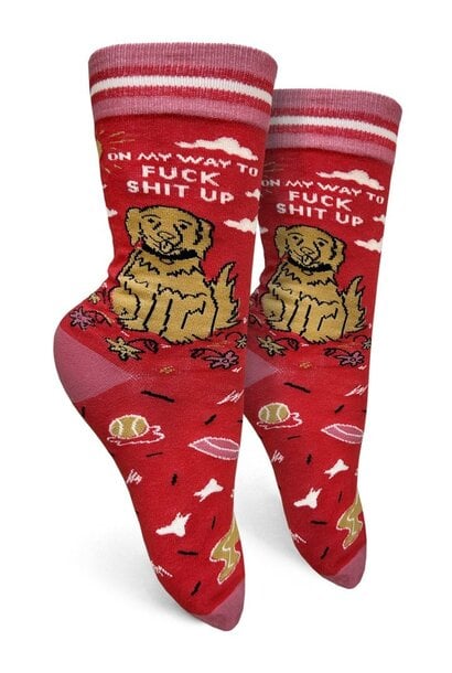 On My Way To Fuck Shit Up Women's Crew Socks