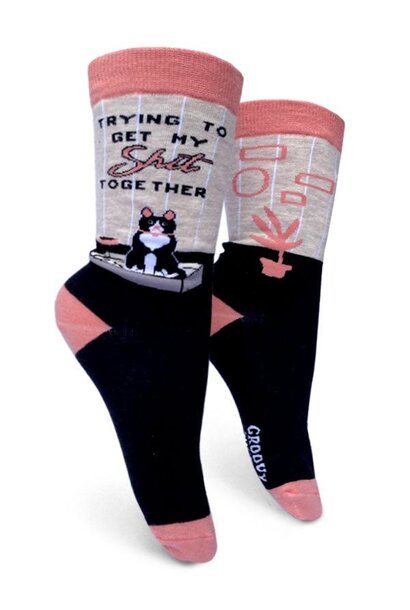 Trying Cat Women's Crew Socks